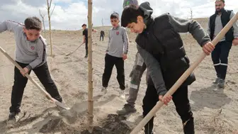 Konya'da yeşil seferberlik: Yüzlerce fidan toprakla buluştu