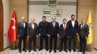 Konya’da önemli ziyaret: Türk sporunun dev isimleri bir araya geldi
