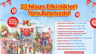 M1 Konya AVM’de 23 Nisan’da çocuklara gökyüzüne yolculuk gibi etkinlik