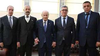 Bahçeli, Sarallar ve Şahinler aileleri ile buluştu