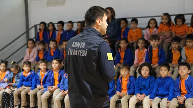 Konya'da minik itfaiyeciler yetişiyor!