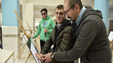 Konya NEÜ'de en büyük farkındalık! Görmeyenleri sanatla buluşturdular...