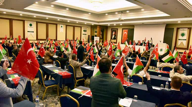 Konya esnafı Filistin için toplandı!