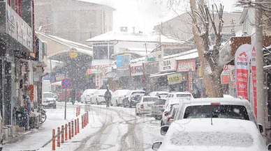 Karaman'da kar yağışı etkili oldu