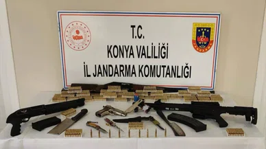Konya'da silah ve mühimmat kaçakçılarına operasyon