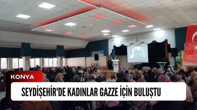 Seydişehir'de kadınlar Gazze için buluştu