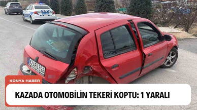 Kazada otomobilin tekeri koptu: 1 yaralı