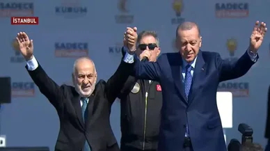 İstanbul Mitinginde en dikkat çeken an!.. Suat Pamukçu, resmi olarak AK Parti'ye katıldı!