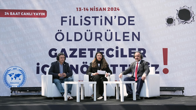 İstanbul'da, Filistin'de öldürülen gazeteciler için 24 saat sürecek tepki yayını başladı
