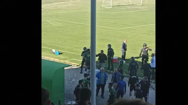 Sarayönü maçında meydan kavgası! [VİDEO HABER]