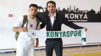 Konyaspor'un yeni transferi Konya'ya geldi