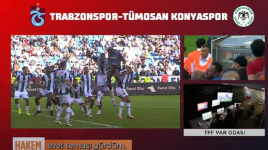 Trabzonspor - Konyaspor maçının VAR konuşmaları açıklandı