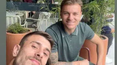 Konyasporlu oyuncu, eski takım arkadaşı buluştu