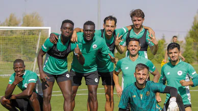 Konyaspor'da Beşiktaş maçı öncesi neşeli idmanlar