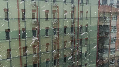 Konyaspor maçı öncesi Rize'de kar yağışı var