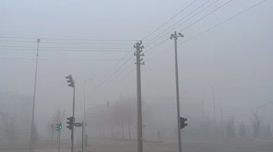 Konya'da yoğun sis etkili oluyor! Görüş mesafesi 20 metreye kadar düştü