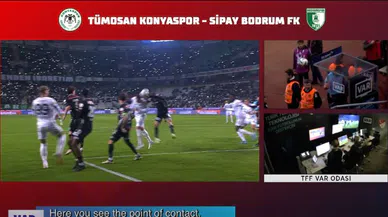 Konyaspor - Bodrum FK maçının VAR konuşmaları açıklandı
