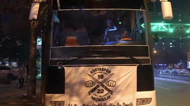 Konyaspor taraftar otobüsü yandı!