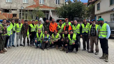 Hüyük’te yaban domuzları için sürek avı yapıldı