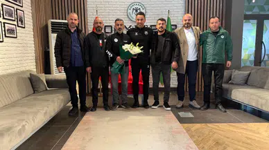 Konyaspor'da Çağdaş Atan'a hayırlı olsun ziyareti