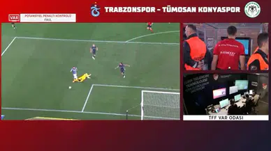 Trabzonspor - Konyaspor maçındaki penaltının VAR kayıtları açıklandı
