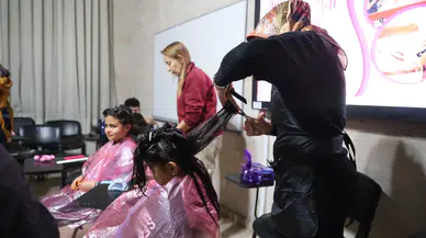 Nevşehir'de örnek faaliyet! Burada saç kesimi ücretsiz