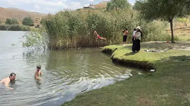 Cazibe merkezi oldu! Antalya'da sıcaktan kaçanlar Konya'daki gölde serinliyor