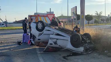 Konya’da otomobil takla attı: 5 yaralı
