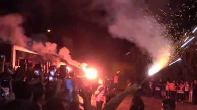 A Milli Takim'a Konya'da coşkulu karşılama