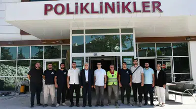 Konya'daki hastanede tadilat çalışması! Başkandan yerinde inceleme