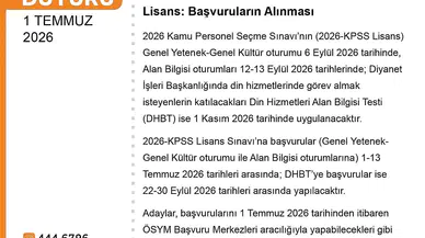 2026 Lisans KPSS başvuruları başladı