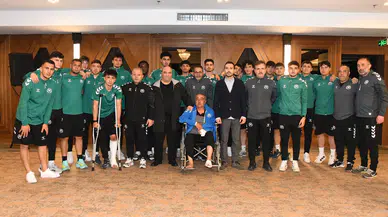 Trafik kazası geçiren Konyaspor U19 takımına geçmiş olsun ziyareti