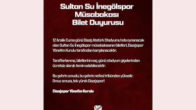 Elazığspor’da umutlar yeşerdi! İnegöl maçının biletleri ücretsiz