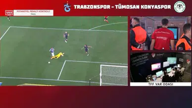 Trabzonspor - Konyaspor maçındaki penaltının VAR kayıtları açıklandı