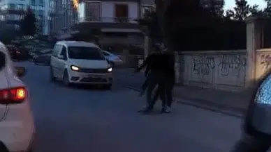 Konya'da trafikte kavga! Yumruklar konuştu