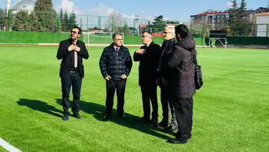 Çumra Stadyumundaki çalışmalar denetlendi