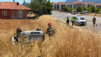 Konya'da feci kaza! Otomobil takla attı, 4 yaralı