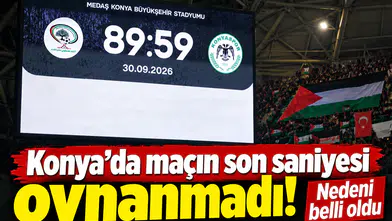 Konya’da maçın son saniyesi oynanmadı! Nedeni belli oldu
