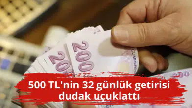 500 bin TL'nin 32 günlük getirisi dudak uçuklattı