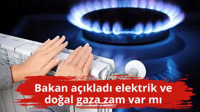 Bakan açıkladı elektrik ve doğal gaza zam var mı