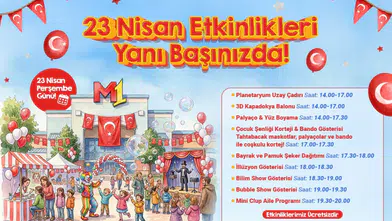 M1 Konya AVM’de 23 Nisan’da çocuklara gökyüzüne yolculuk gibi etkinlik