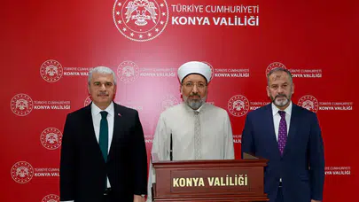 Konya Valisi Akın, Diyanet Başkanı Arpaguş’u makamında ağırladı
