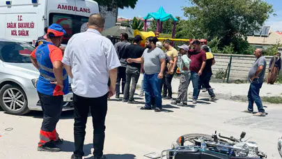 Konya’da korkutan kaza! Motosiklet beton mikserine çarptı