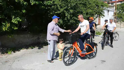 Başkan Kavuş pedal çevirdi, Meram’ın turizm rotasını tanıttı