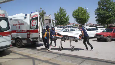 Konya'da kontrolden çıkan ticari araç araziye savruldu!