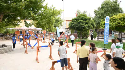 Konya'da yaz bir başka güzel! Çocuklar şenlikte doyasıya eğlendi
