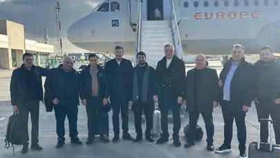 Konyaspor kafilesi Gaziantep'e uçtu