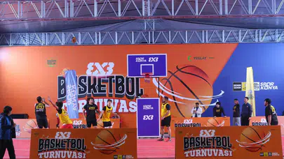 Konya'da 3x3 Basketbol Turnuvası heyecanı yaşanıyor