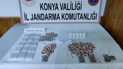 Konya’da uyuşturucu operasyonu: 8 kişi tutuklandı, binlerce madde ele geçirildi