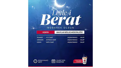Konya'da Berat Kandili dolayısıyla ikramda bulunulacak